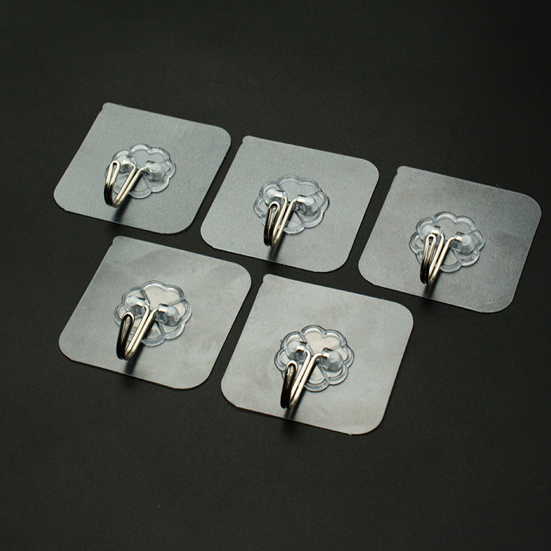 创意透明无痕强力挂钩厨房浴室透明壁挂粘钩衣帽免打孔粘钩挂钩