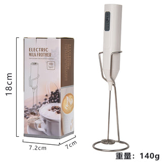 三挡带支架电动奶泡器-白